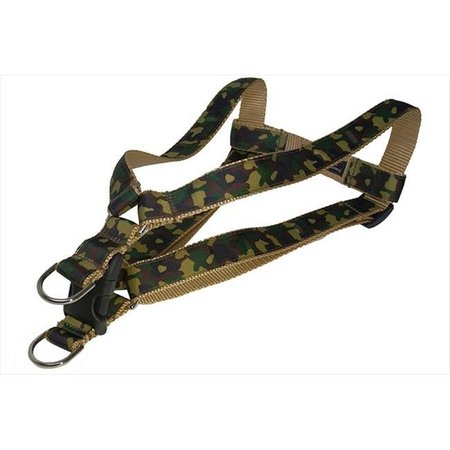 FLY FREE ZONE,INC. CAMOUFLAGE-TAN-GRN4-H Camouflage Dog Harness - Tan & Green; Large FL521767